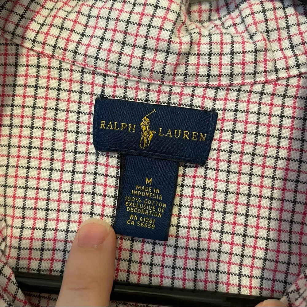 Boys Ralph Lauren Plaid Button Down Shirt Size Medium